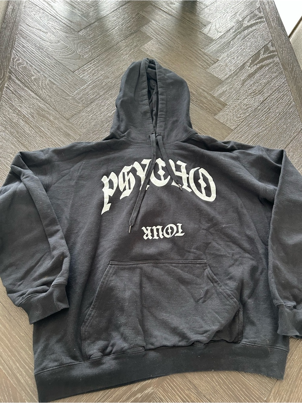 Don Toliver Black Hoodie with White 'Psycho' Tour Graphic